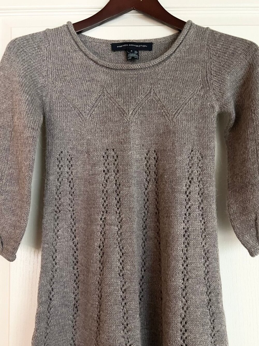 {NEW} Luxury-knit {FRENCH CONNECTION} Baby Doll Sweater Dress, Women’s Size (2)